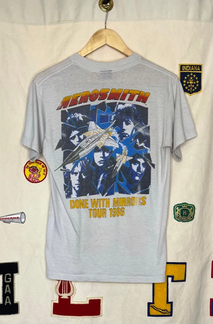 1986 Aerosmith Done With Mirrors Tour T-Shirt: M