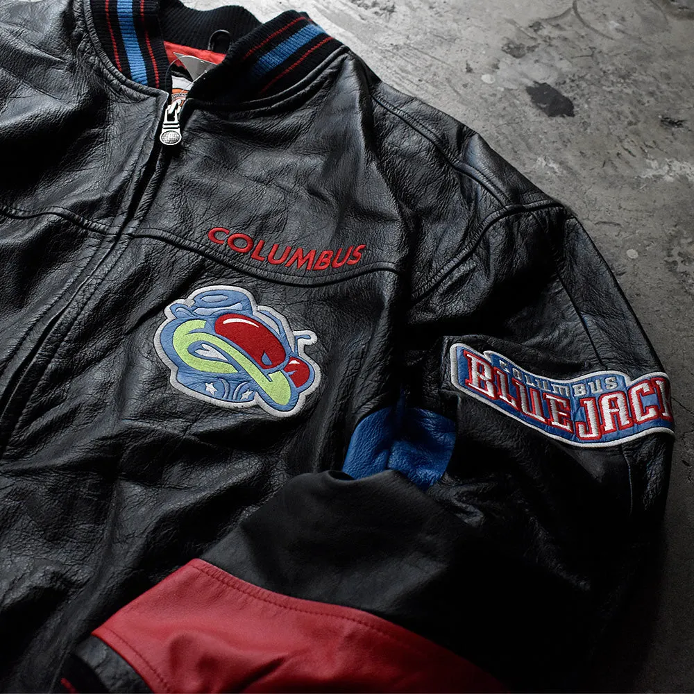 90's NHL “Columbus Blue Jackets レザージャケット 231005H