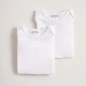 Babycottons Logo Short Sleeve Bodysuit 2-Pack White