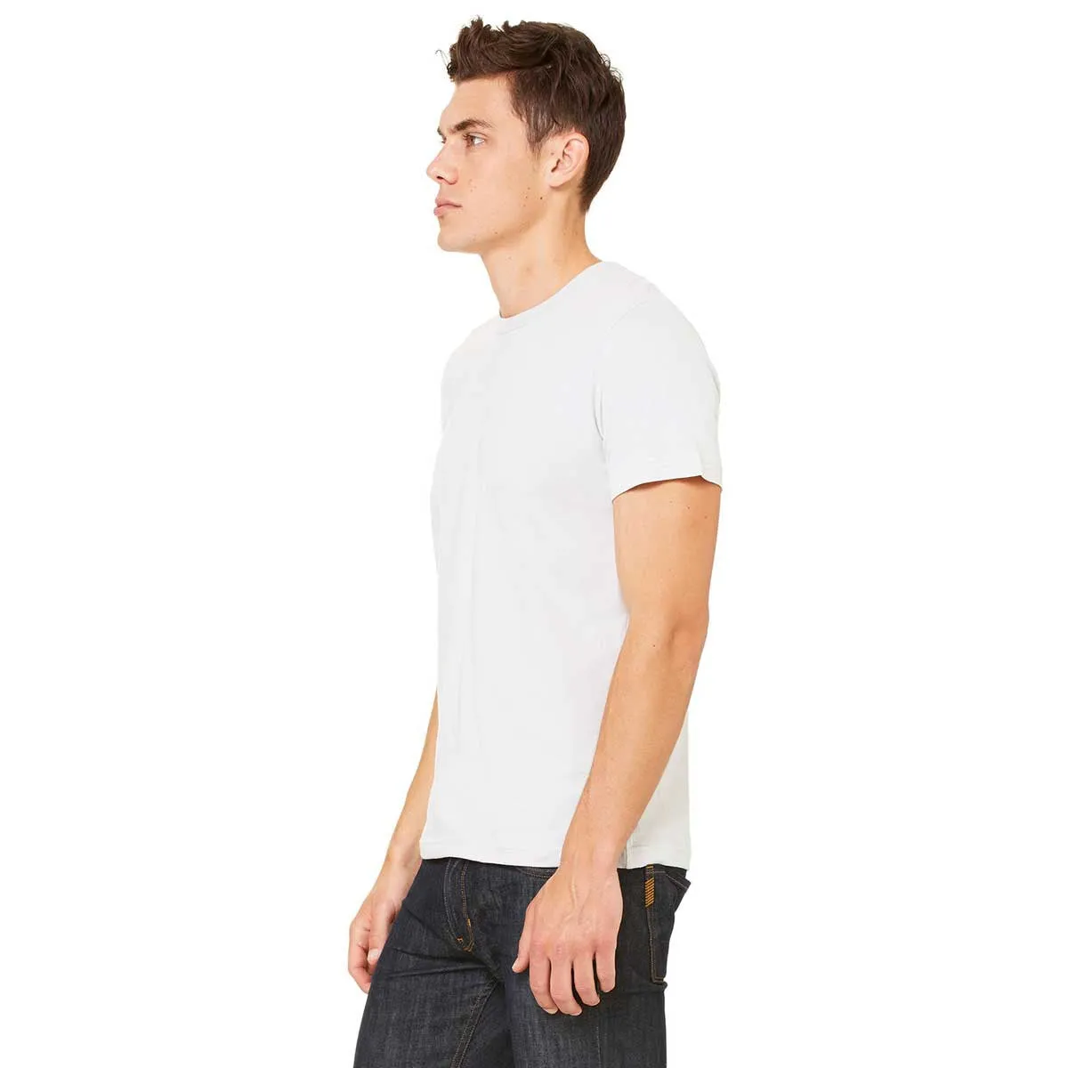 Bella   Canvas Unisex Silver Made in the USA Jersey Short-Sleeve T-Shirt