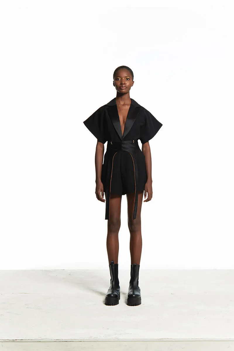 BLACK TAILORED JUMPSUIT
