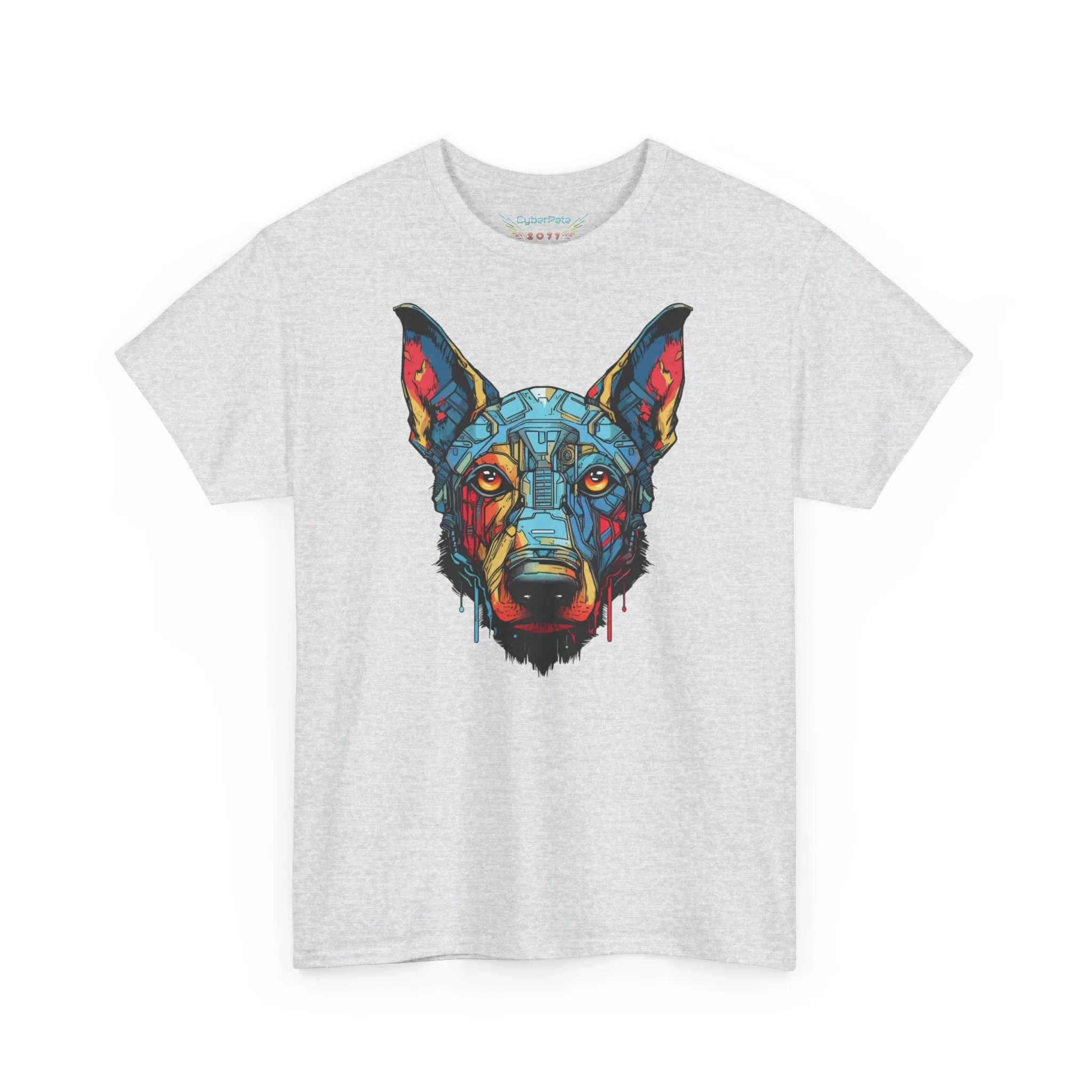 Bunter Robo Hund T-Shirt | T-Shirt für Sci-Fi Fans und Hundeliebhaber
