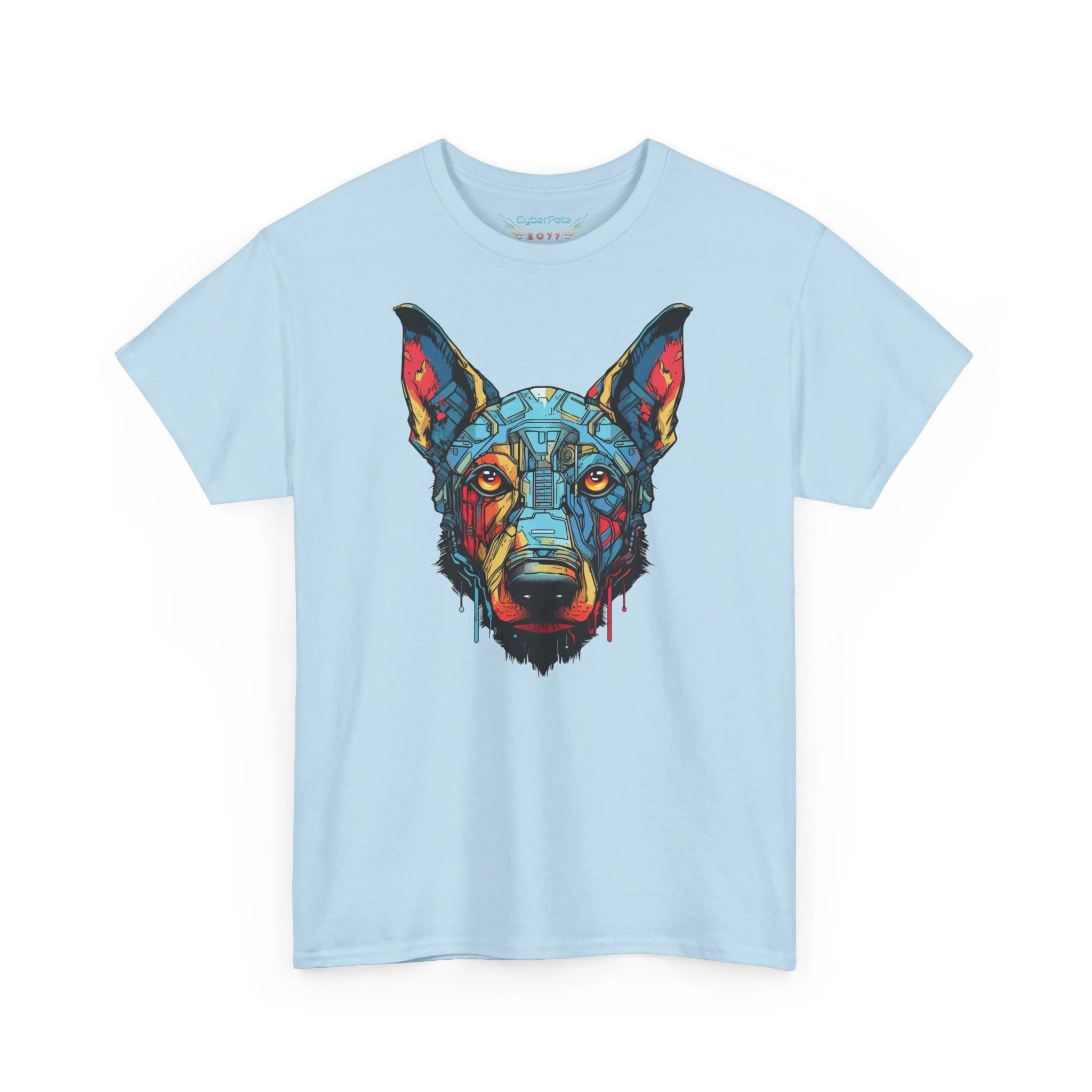 Bunter Robo Hund T-Shirt | T-Shirt für Sci-Fi Fans und Hundeliebhaber