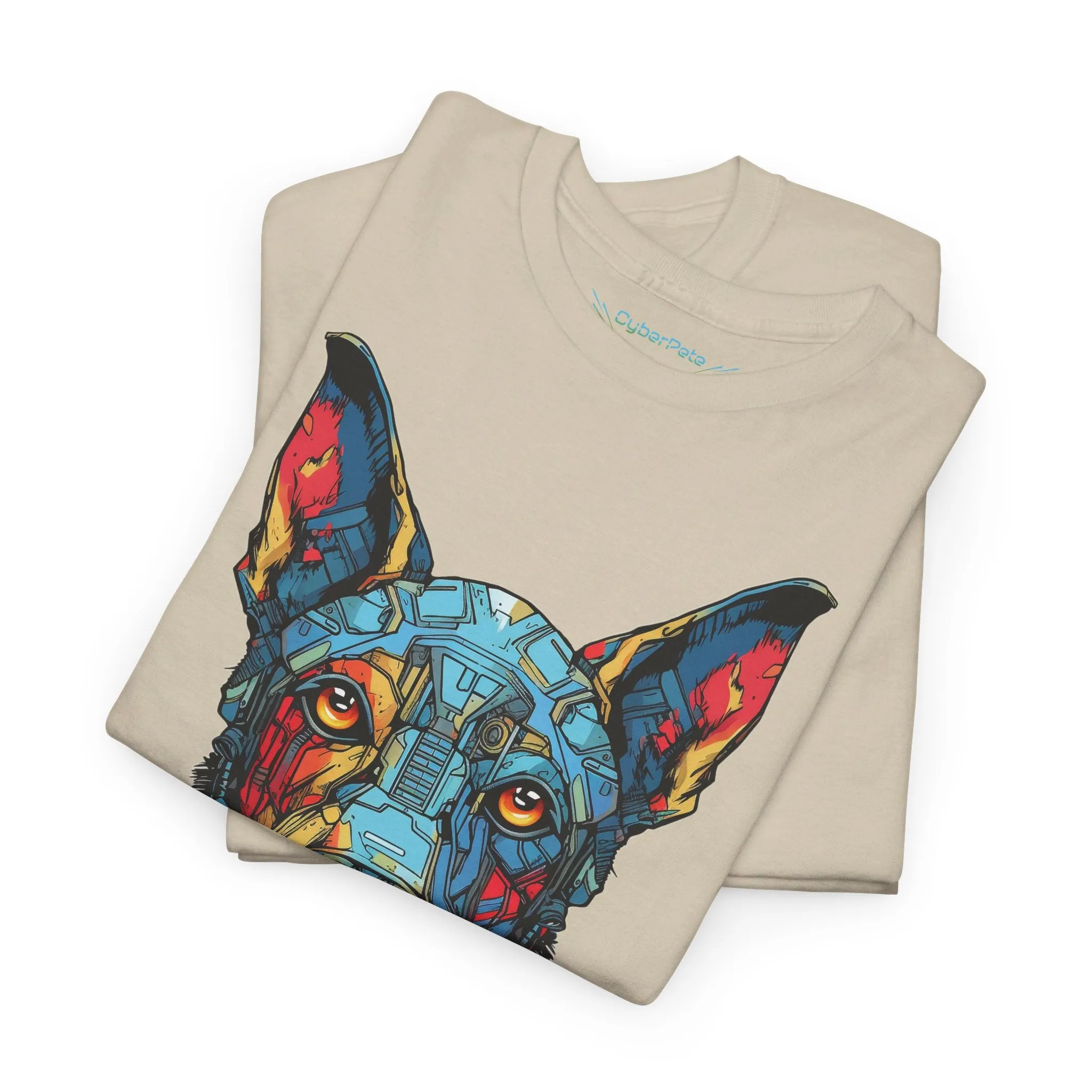 Bunter Robo Hund T-Shirt | T-Shirt für Sci-Fi Fans und Hundeliebhaber