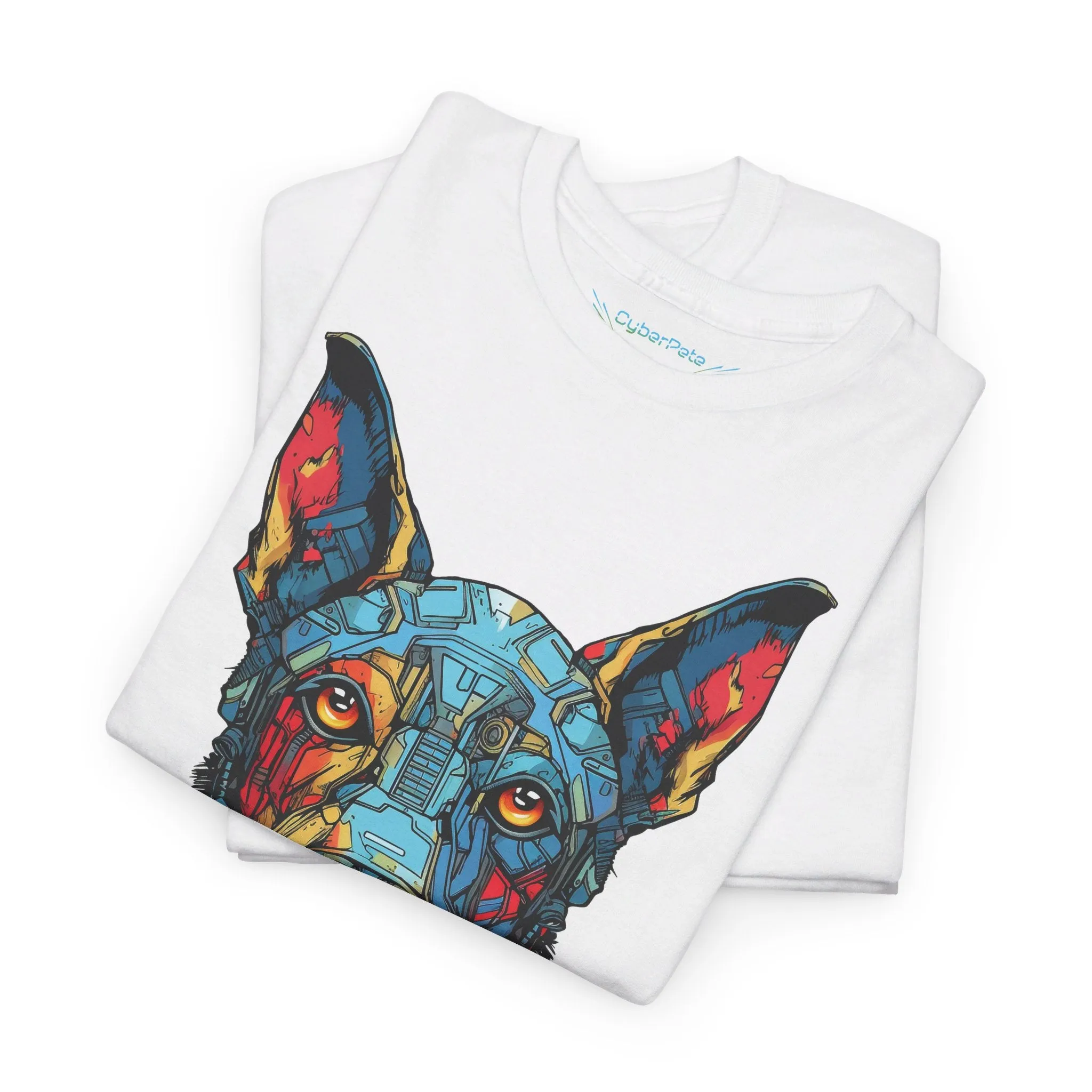Bunter Robo Hund T-Shirt | T-Shirt für Sci-Fi Fans und Hundeliebhaber