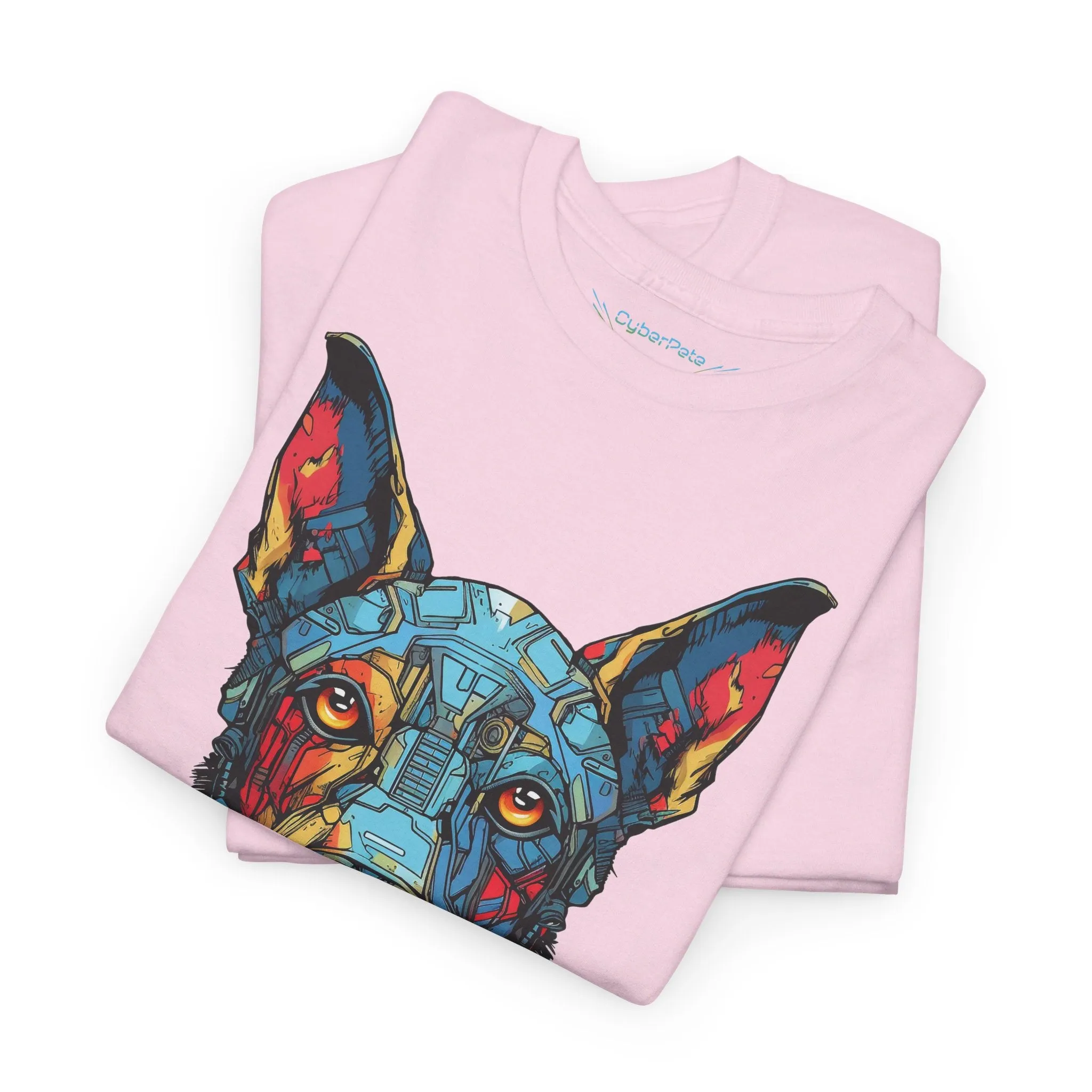 Bunter Robo Hund T-Shirt | T-Shirt für Sci-Fi Fans und Hundeliebhaber