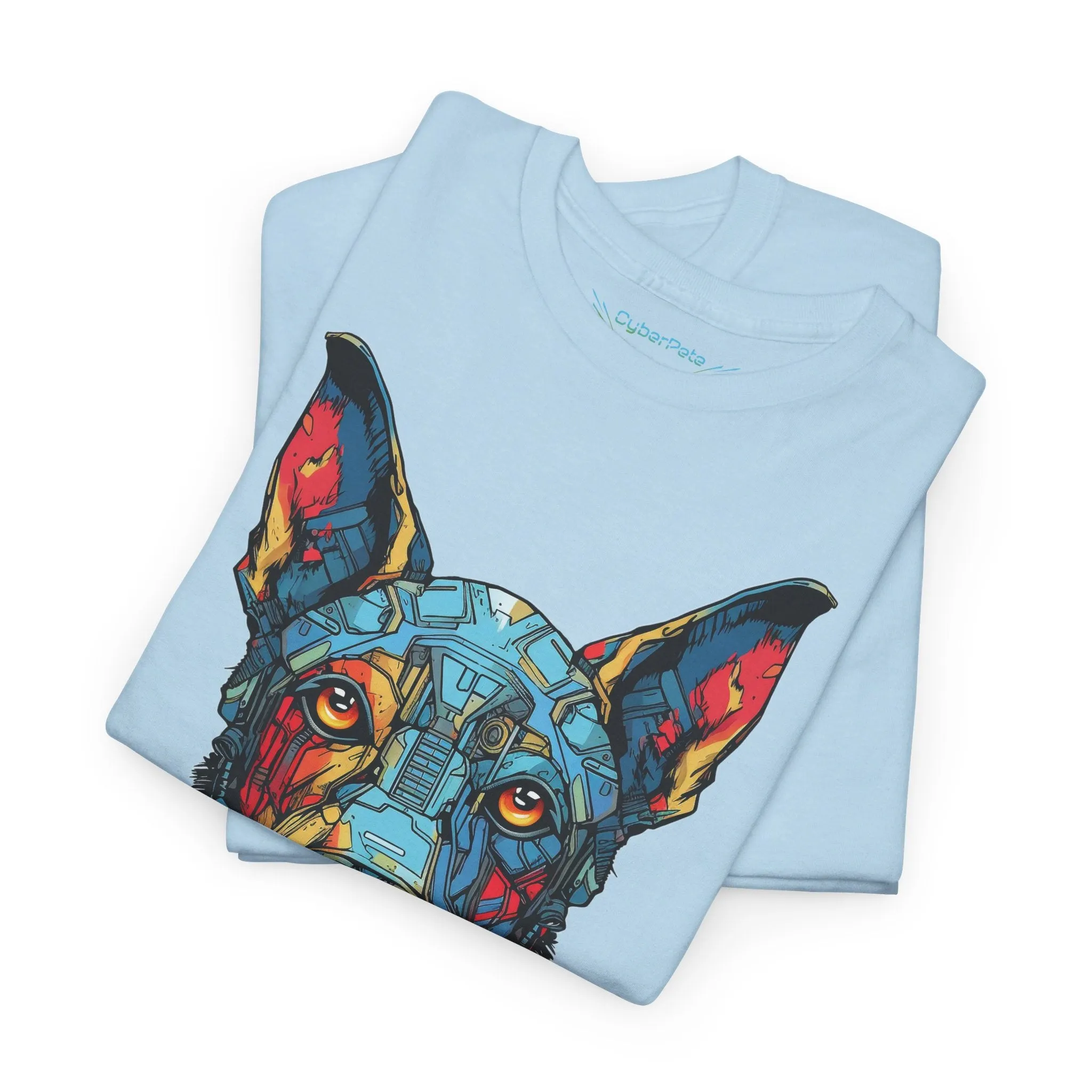 Bunter Robo Hund T-Shirt | T-Shirt für Sci-Fi Fans und Hundeliebhaber