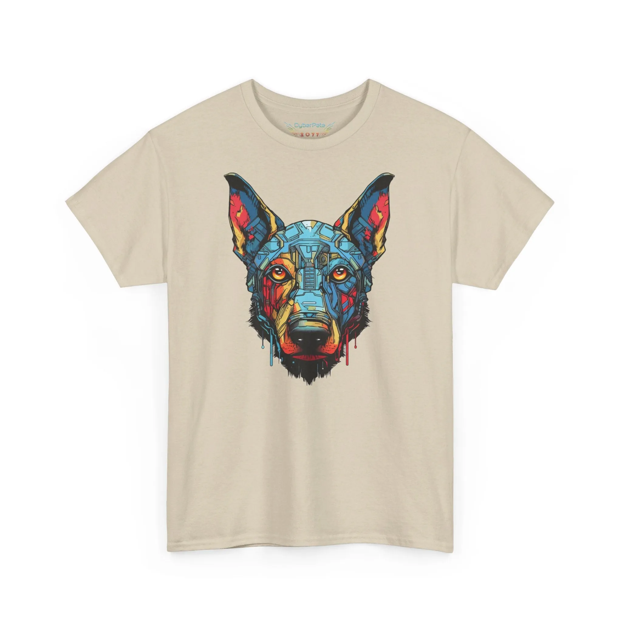Bunter Robo Hund T-Shirt | T-Shirt für Sci-Fi Fans und Hundeliebhaber