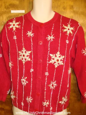 Classic Snowflakes Ugliest Bad Christmas Sweaters