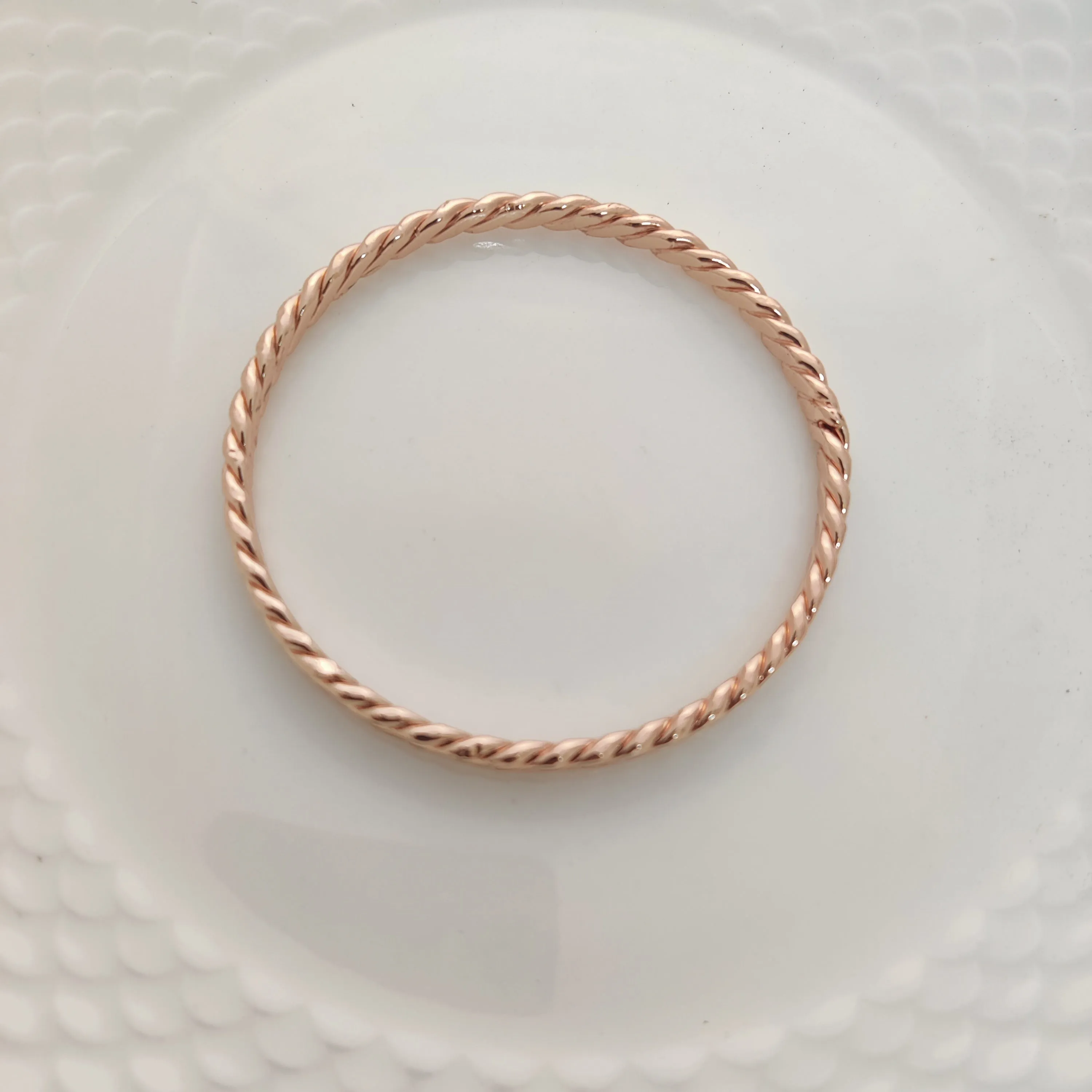 Copper Twisted Bangle