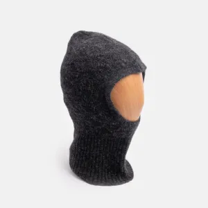 Dark Grey Cable Knit Balaclava Hood