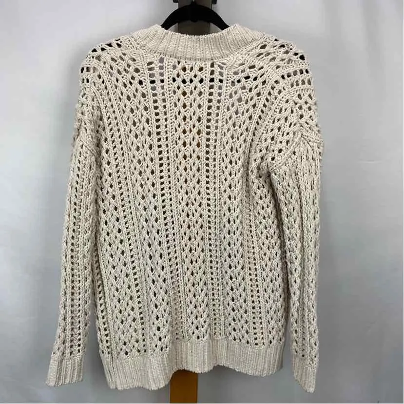 Dex Women's Size XS Cream Solid Cardigan