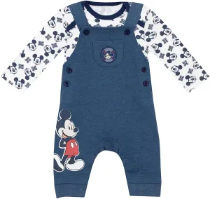 Disney Mickey Mouse Bodysuit & Dungarees Baby Boys Set