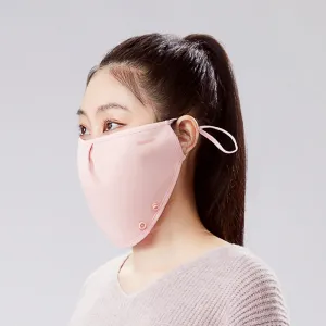 Dual-Use Warm Face Cover Mask with Adjustable Button