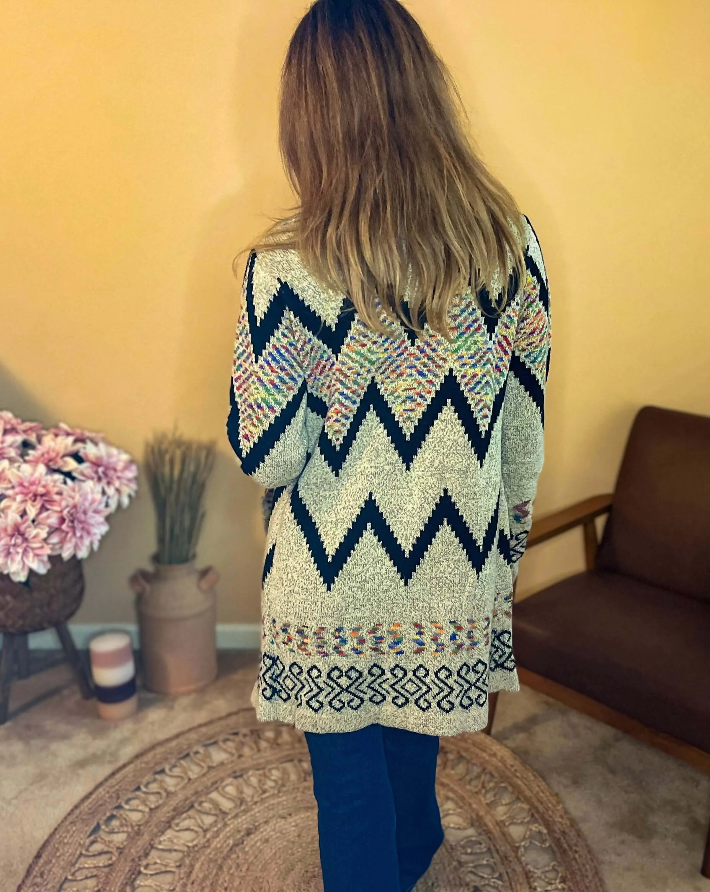Find Your Tribe Wide Collar Cardigan