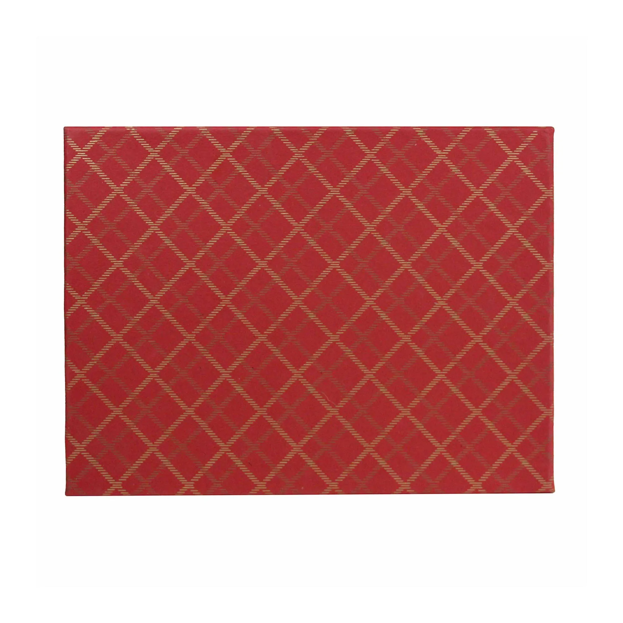 Handcrafted Chequered Red Gift Box - Single
