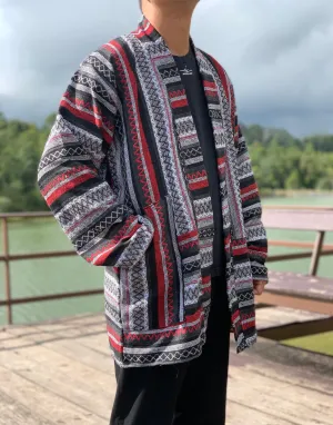 Hippie Tribal woven kimono jacket for winter