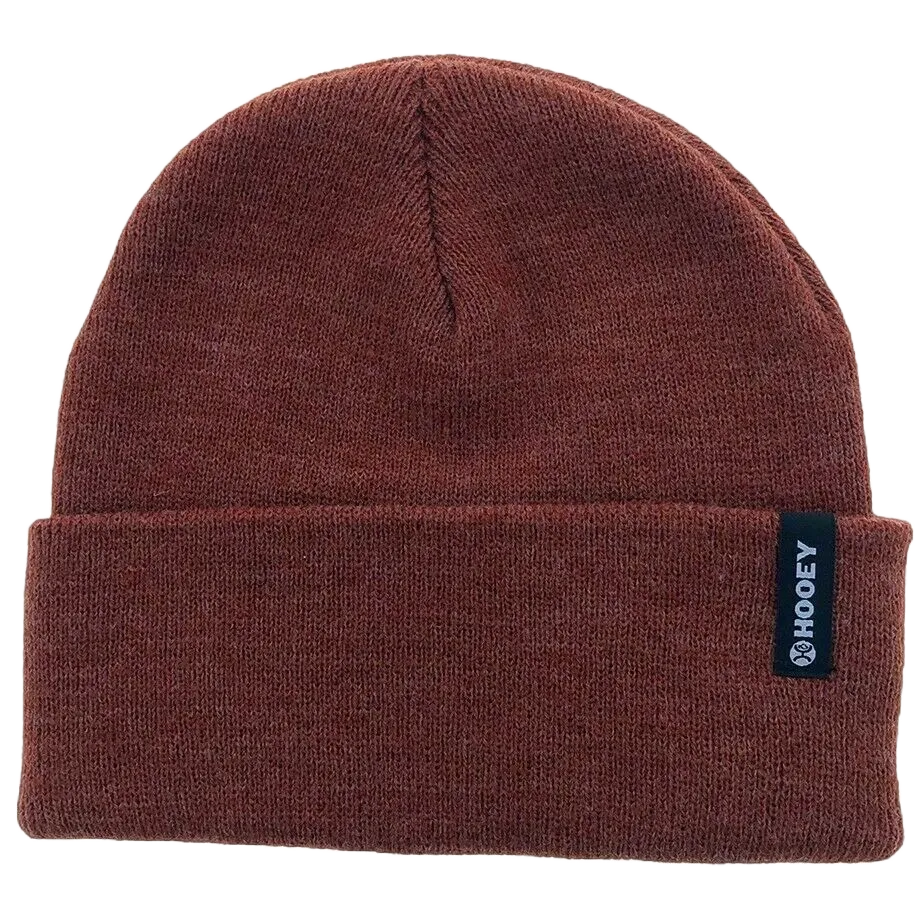 Hooey Maroon Beanie With Black & White Logo Tag 2051MA