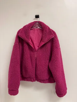 Jacket Faux Fur & Sherpa By Double Zero In Pink, Size: L