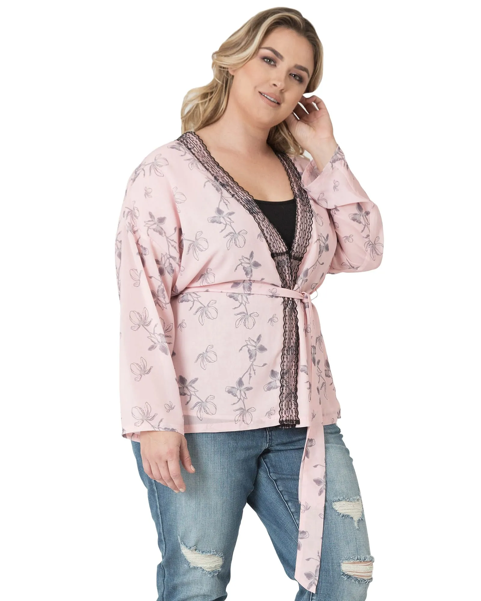 Laura Kimono Cardigan | Pink