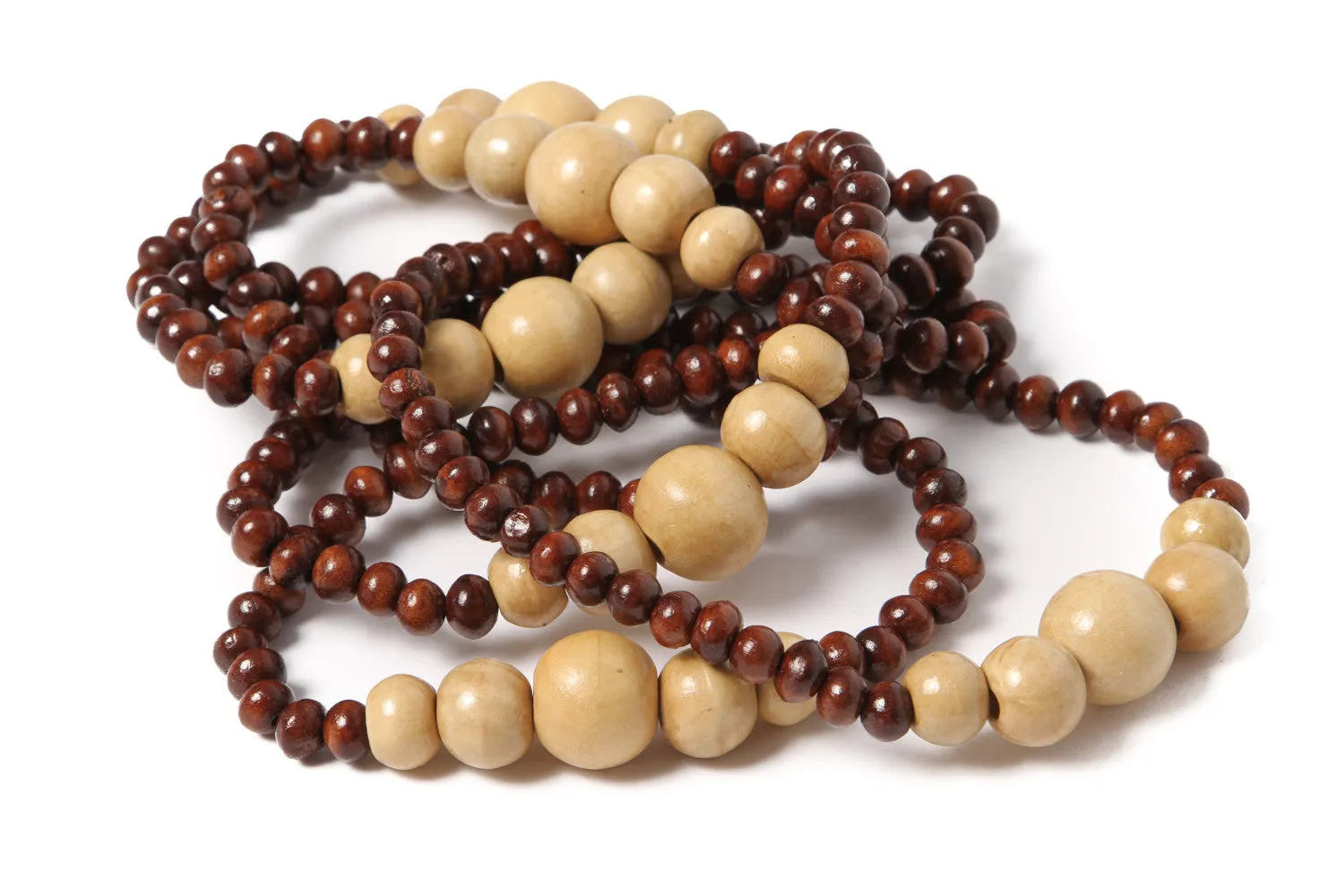 Long Bead Necklace Sienna with Natural