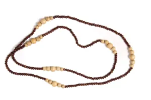 Long Bead Necklace Sienna with Natural