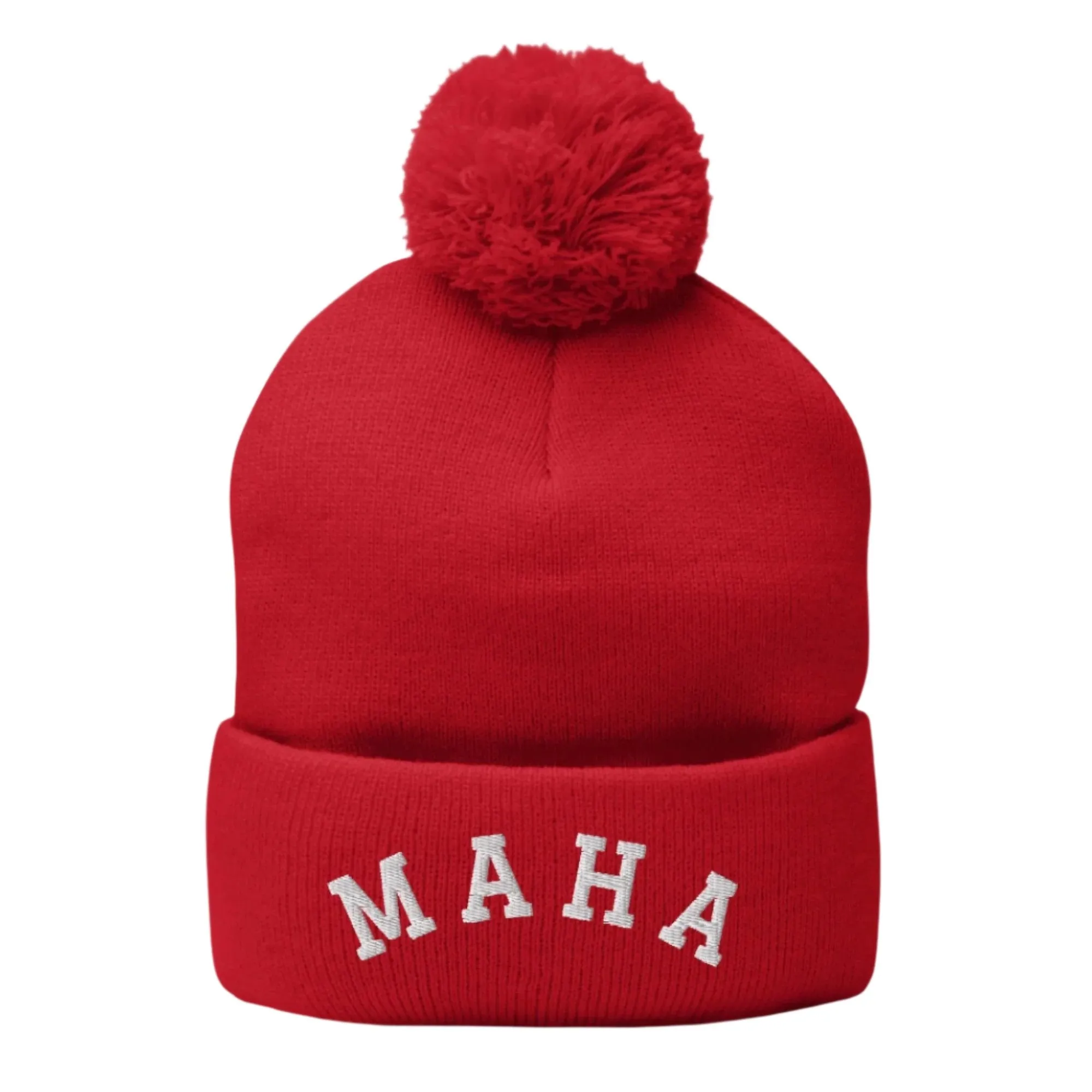 MAHA Collegiate Pom-Pom Beanie