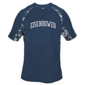 MOISTURE WICKING T SHIRT EISENHOWER MOISTURE WICKING T-SHIRT / NAVY w/ DIGITAL CAMO TRIM