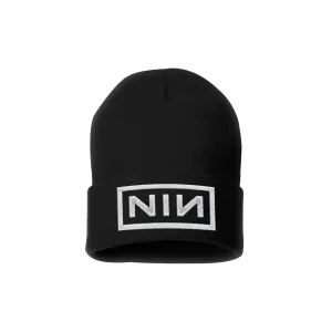 NIN LOGO BLACK BEANIE