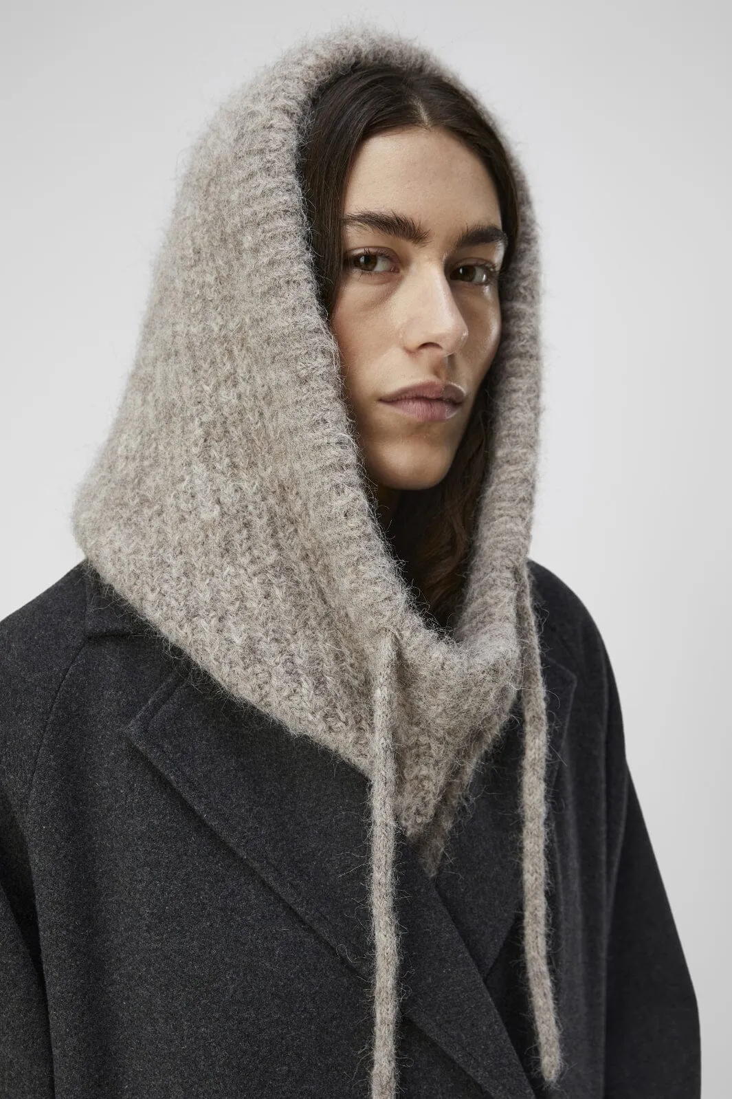 Object - Objmilu Knit Balaclava - 4604016 Humus Melange
