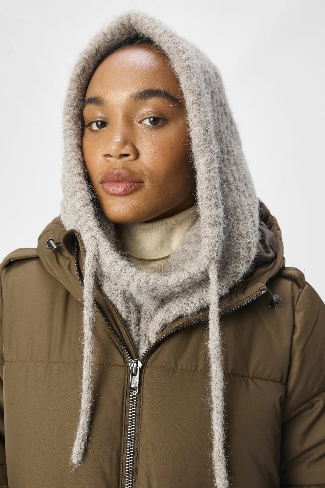 Object - Objmilu Knit Balaclava - 4604016 Humus Melange
