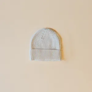 Organic Knit Beanie - Snow