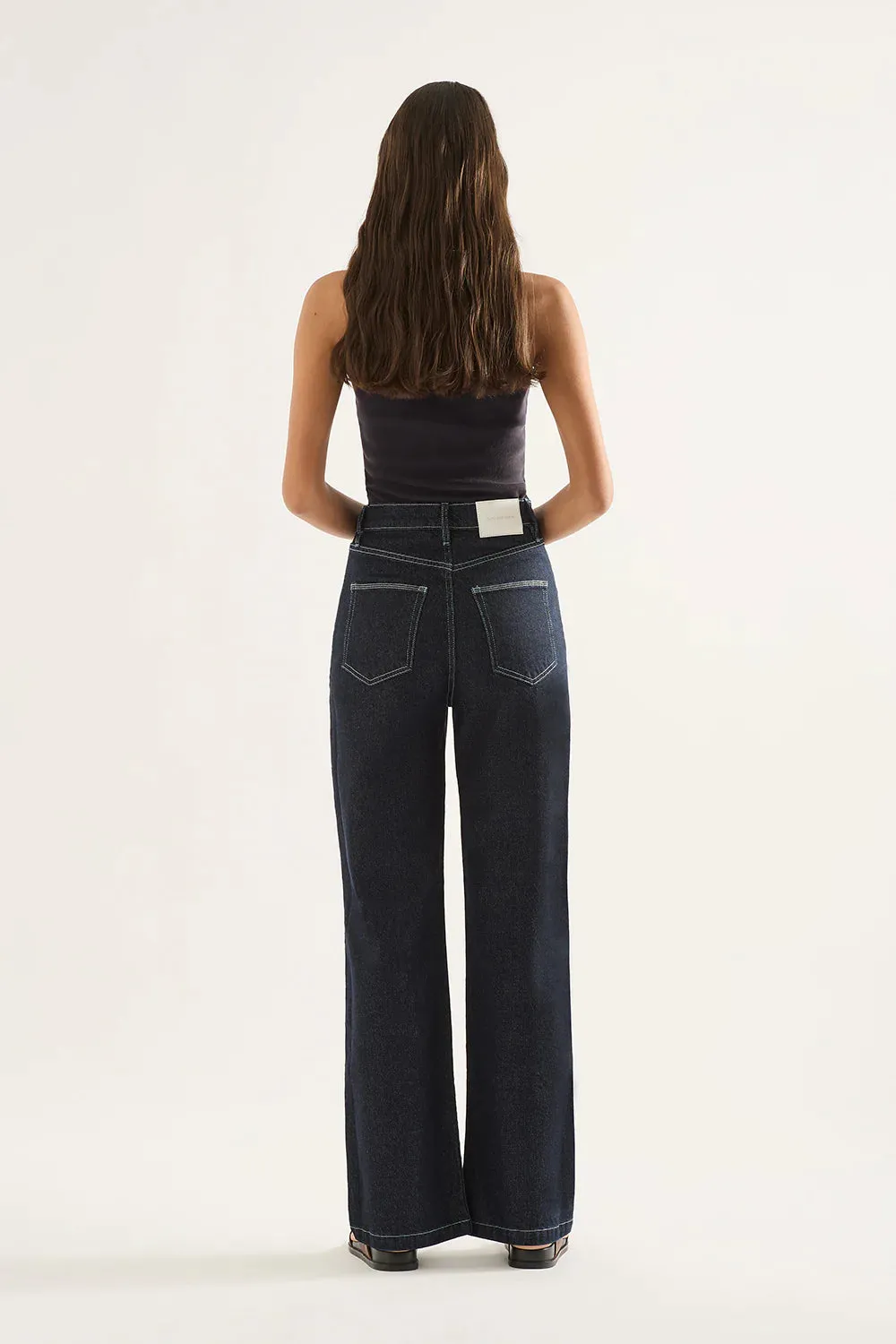 Outland Denim Ellie Super High Wide Leg Jean/Rinse