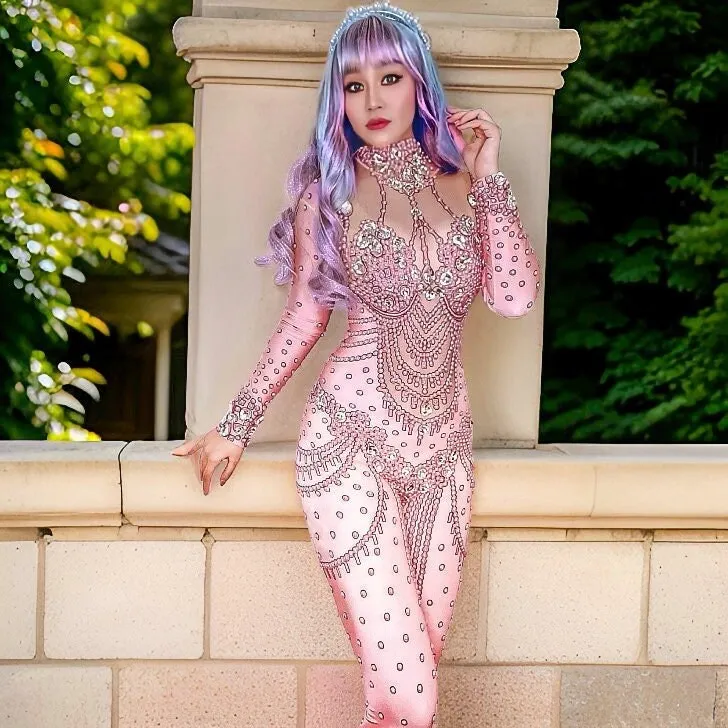 Pink Diamond Bodysuit w3045