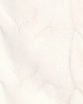 Plus Size Faux Fur Collared Cable Cardigan | Winter White