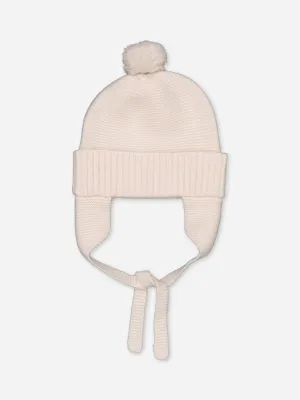 POMPOM BEANIE IVORY