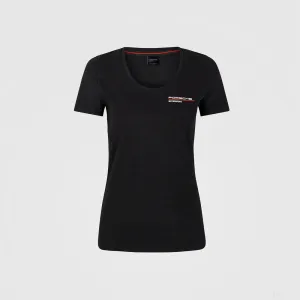 Porsche Womens T-Shirt, Motorsport, Black, 2022