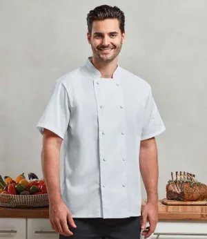 Premier Coolchecker® Short Sleeve Chef's Jacket | White