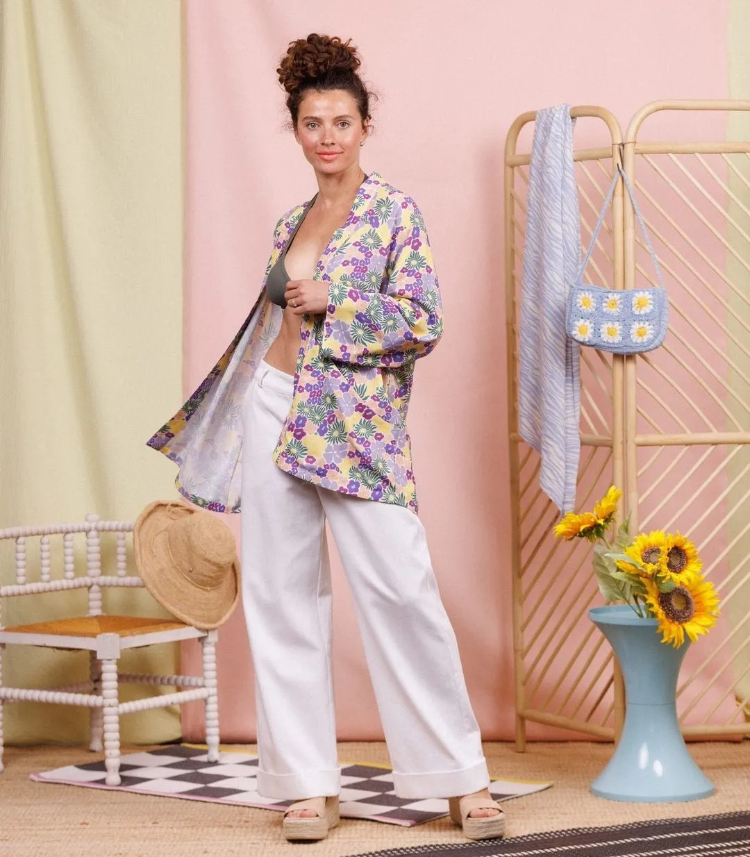 Sewing Kit - Cousette Matchette Jacket in Flower Power Viscose