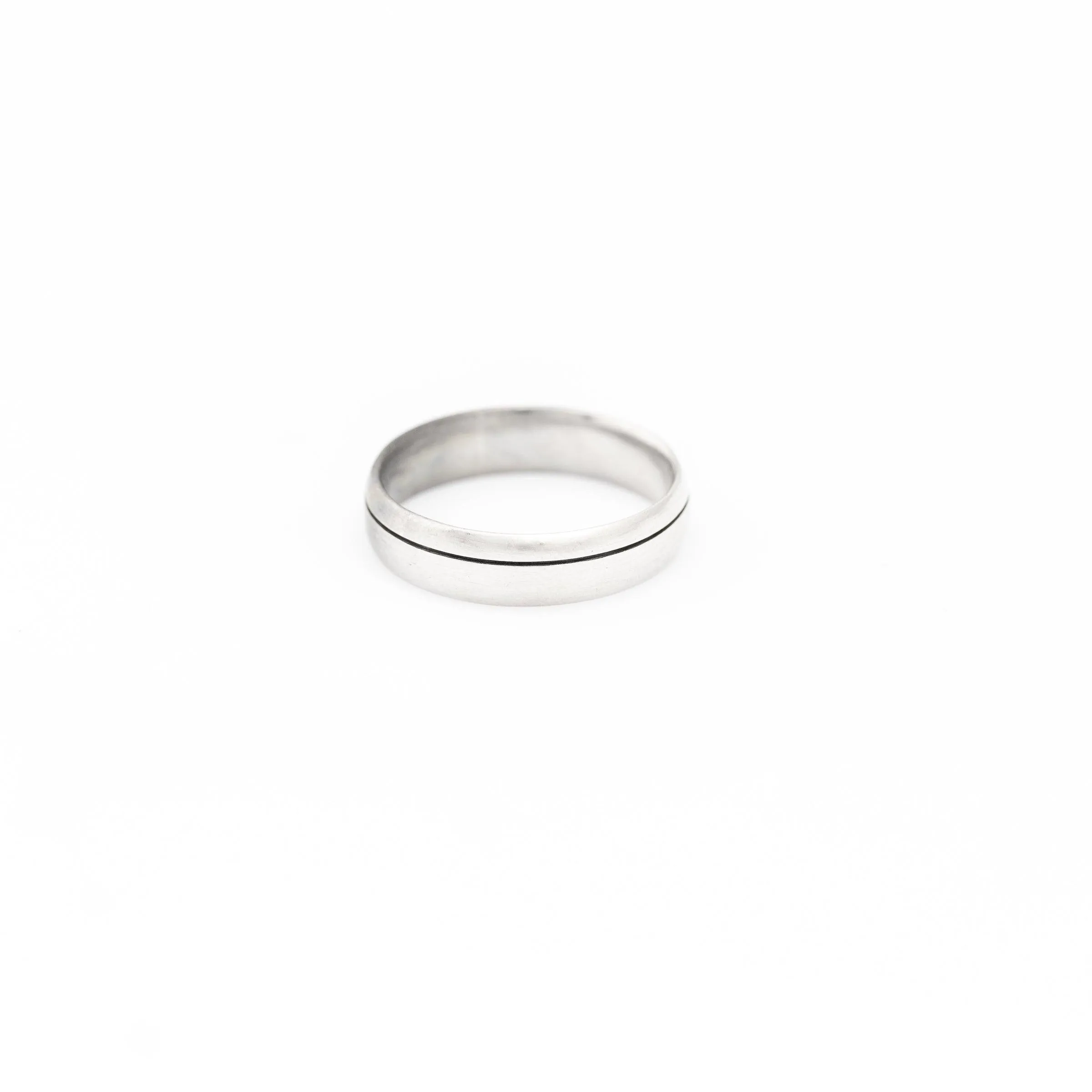 Single Line Sterling Silver Ring