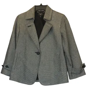 Talbots Black & White Jacket Blazer Size 6 Pre-Owned