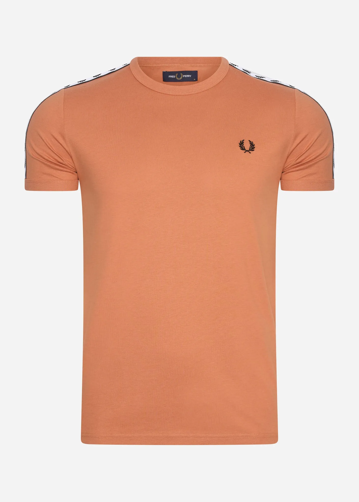 Taped ringer t-shirt - court clay