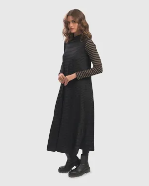 Urban Mockneck Swing Dress, Stripes by Alembika