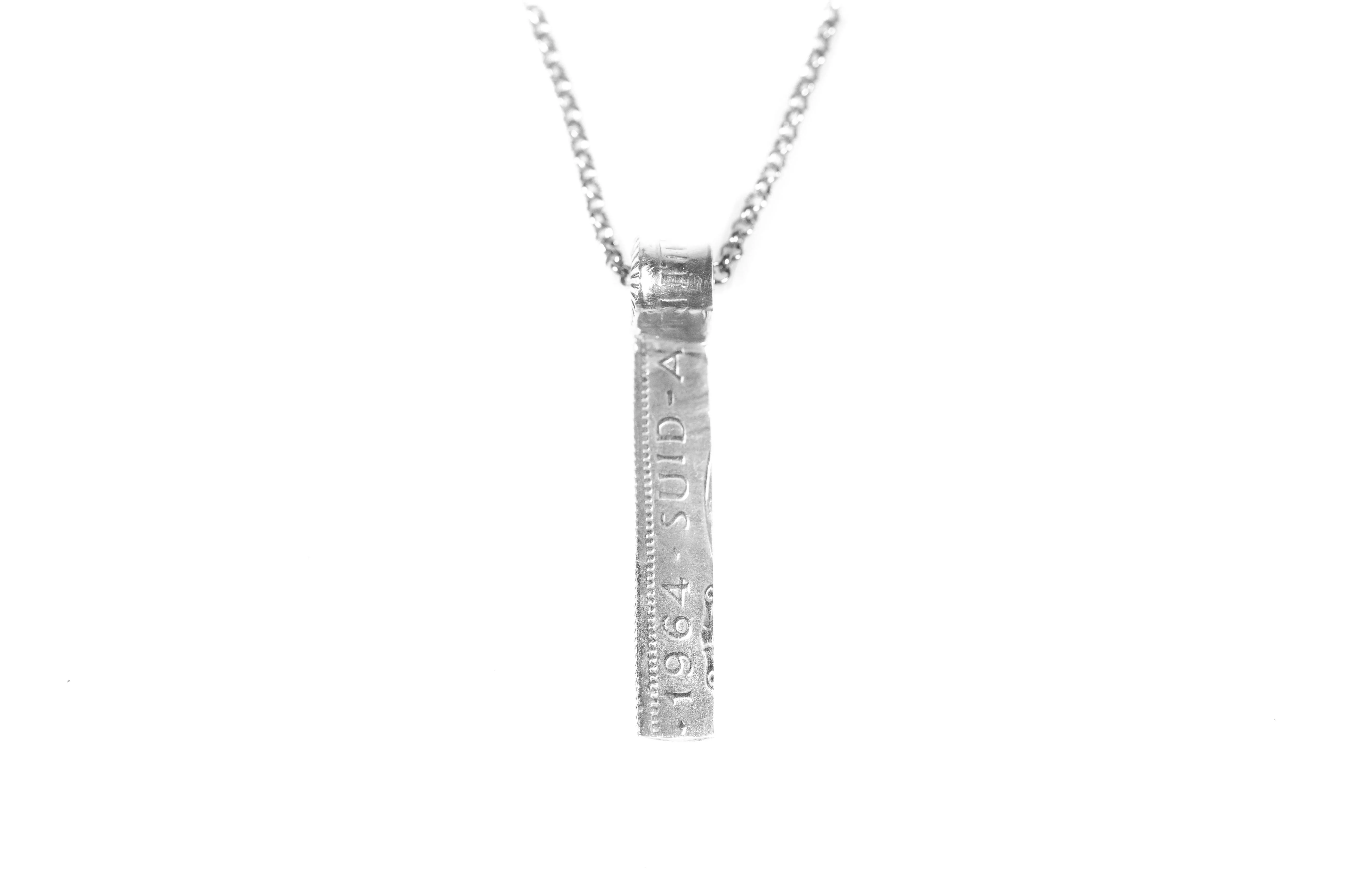 Vertical Coin Pendant Necklace