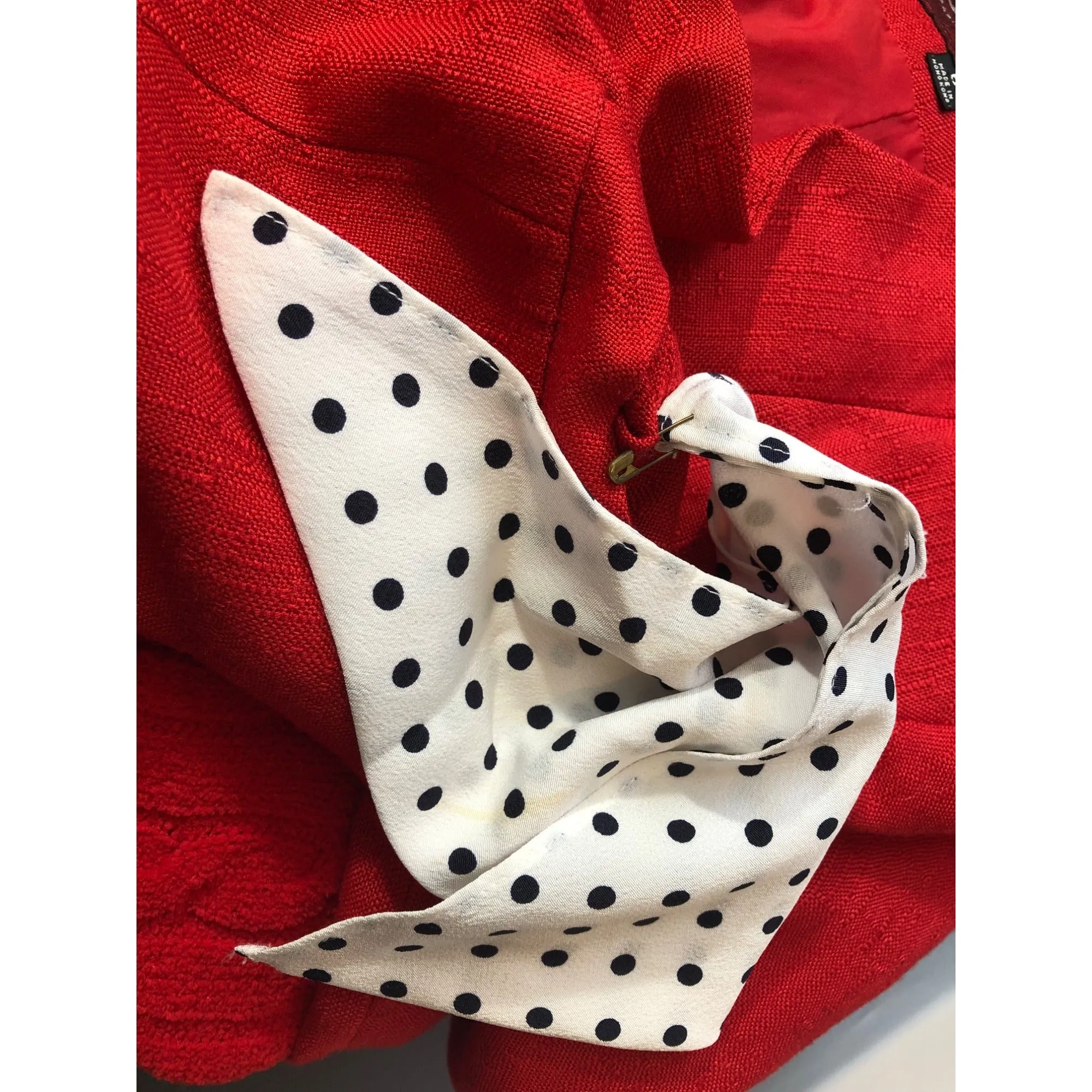 Vintage Sasson Women's Red Blazer Jacket  Pre-Owned Size 6