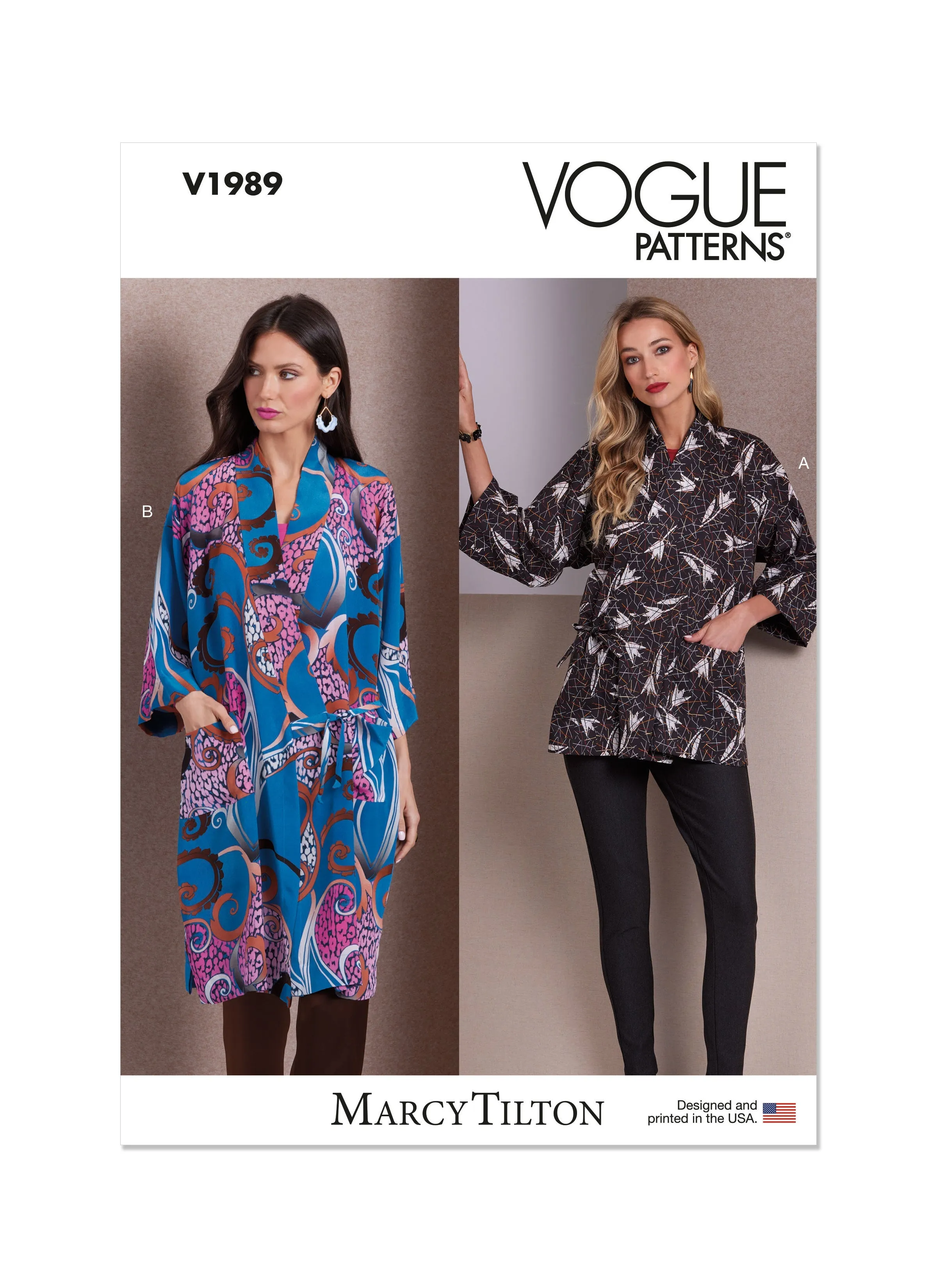 Vogue Sewing Pattern 1989 Misses' Jackets by Marcy Tilton