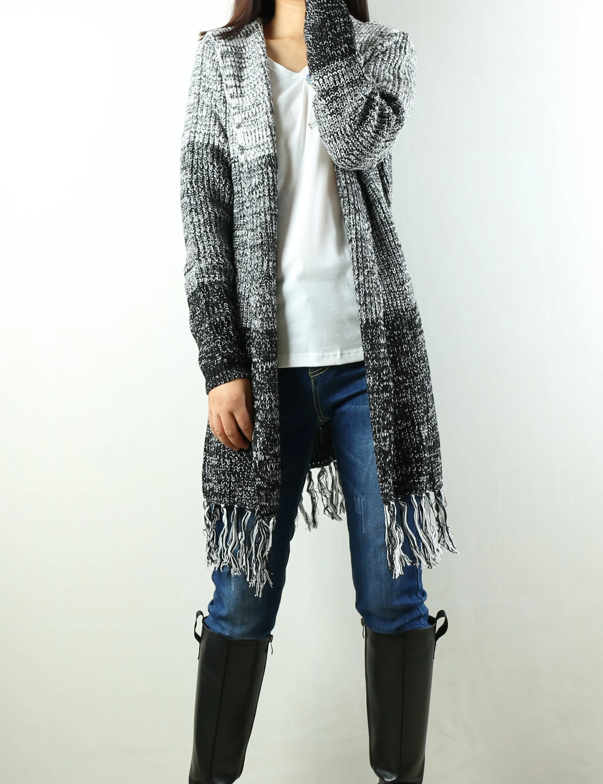 Women Oversized sweater/Cardigan Sweater/Hooded Cardigan/Plus Size Knit Hoodie/knit Jacket/Loose Fit/casual Sweatshirt/Long Cardigan (Y1963)