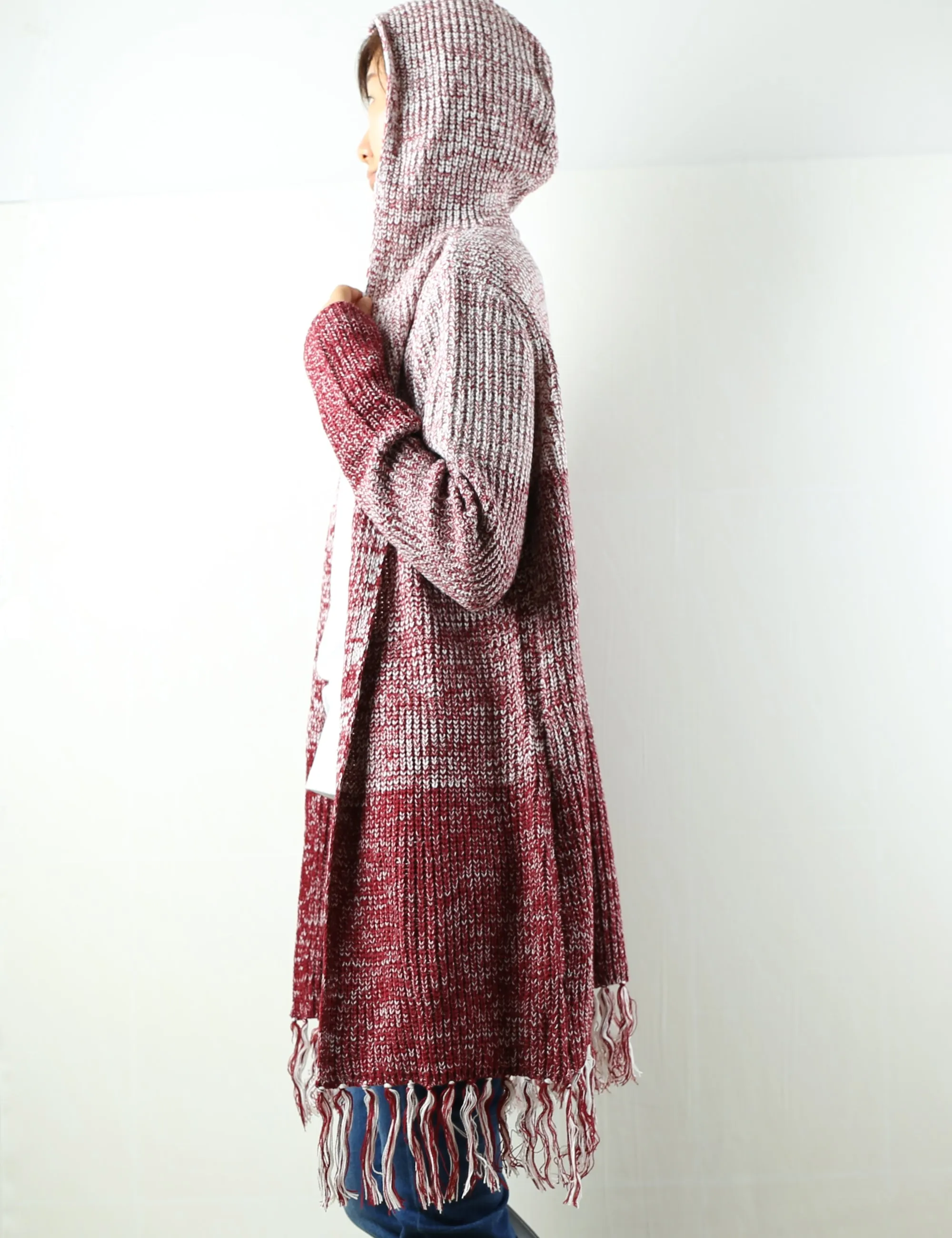 Women Oversized sweater/Cardigan Sweater/Hooded Cardigan/Plus Size Knit Hoodie/knit Jacket/Loose Fit/casual Sweatshirt/Long Cardigan (Y1963)