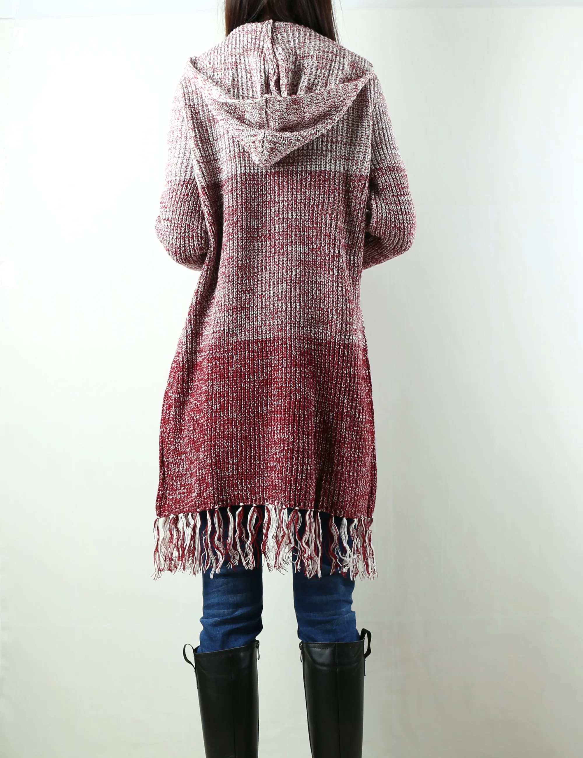 Women Oversized sweater/Cardigan Sweater/Hooded Cardigan/Plus Size Knit Hoodie/knit Jacket/Loose Fit/casual Sweatshirt/Long Cardigan (Y1963)